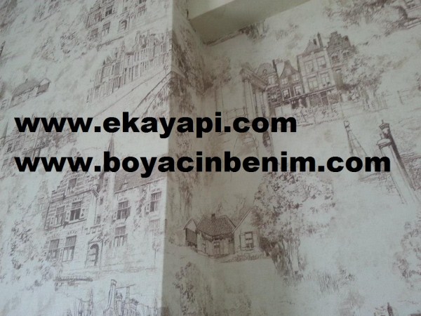 Desenli Duvar Kağıdı Kaplama